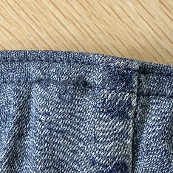 We The Free People Slim Pull On Flare Stretch Denim Jeans High Waist 27 - Picture 7 of 7